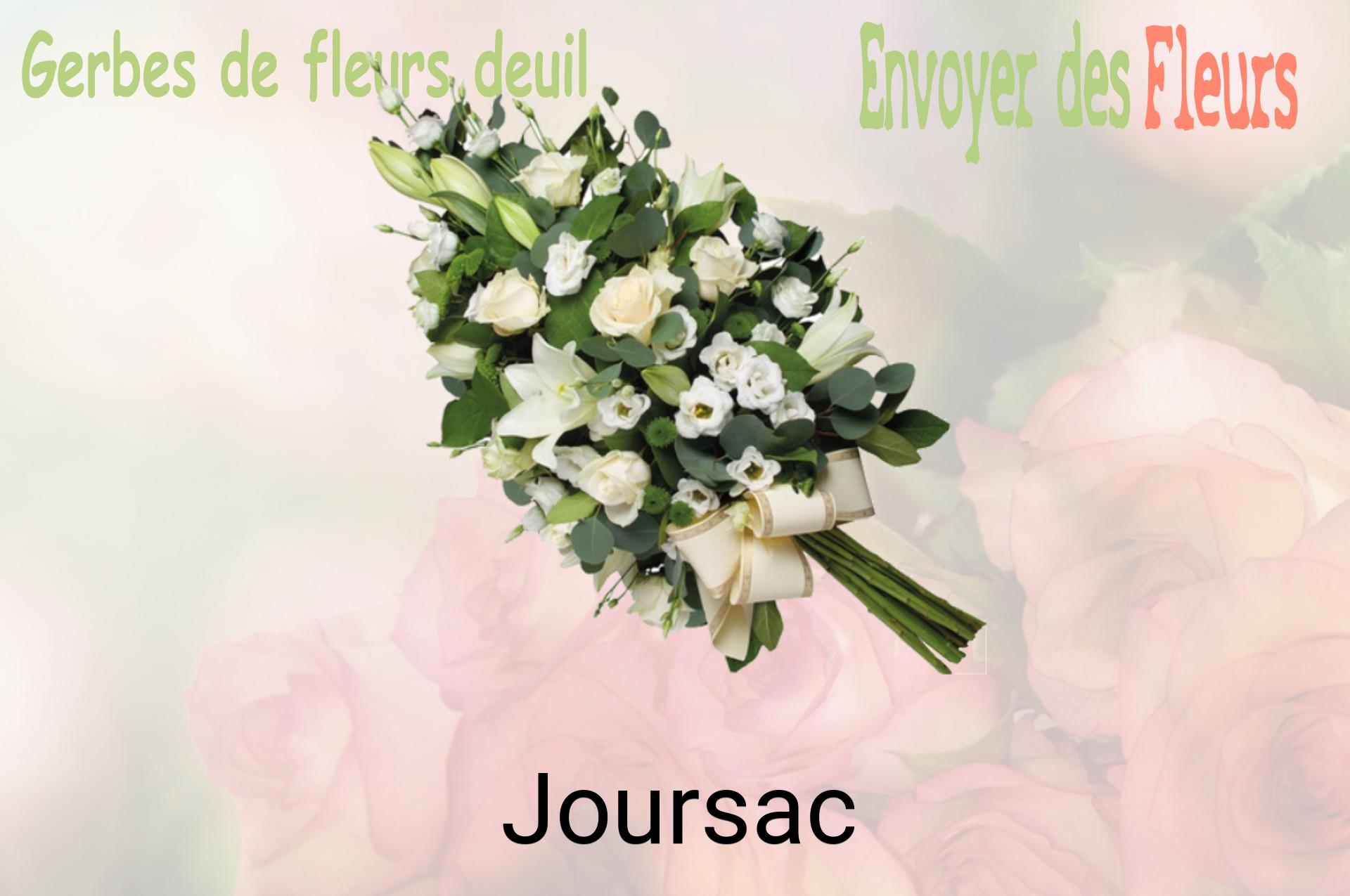 Gerbe de fleurs de deuil livrée à Joursac